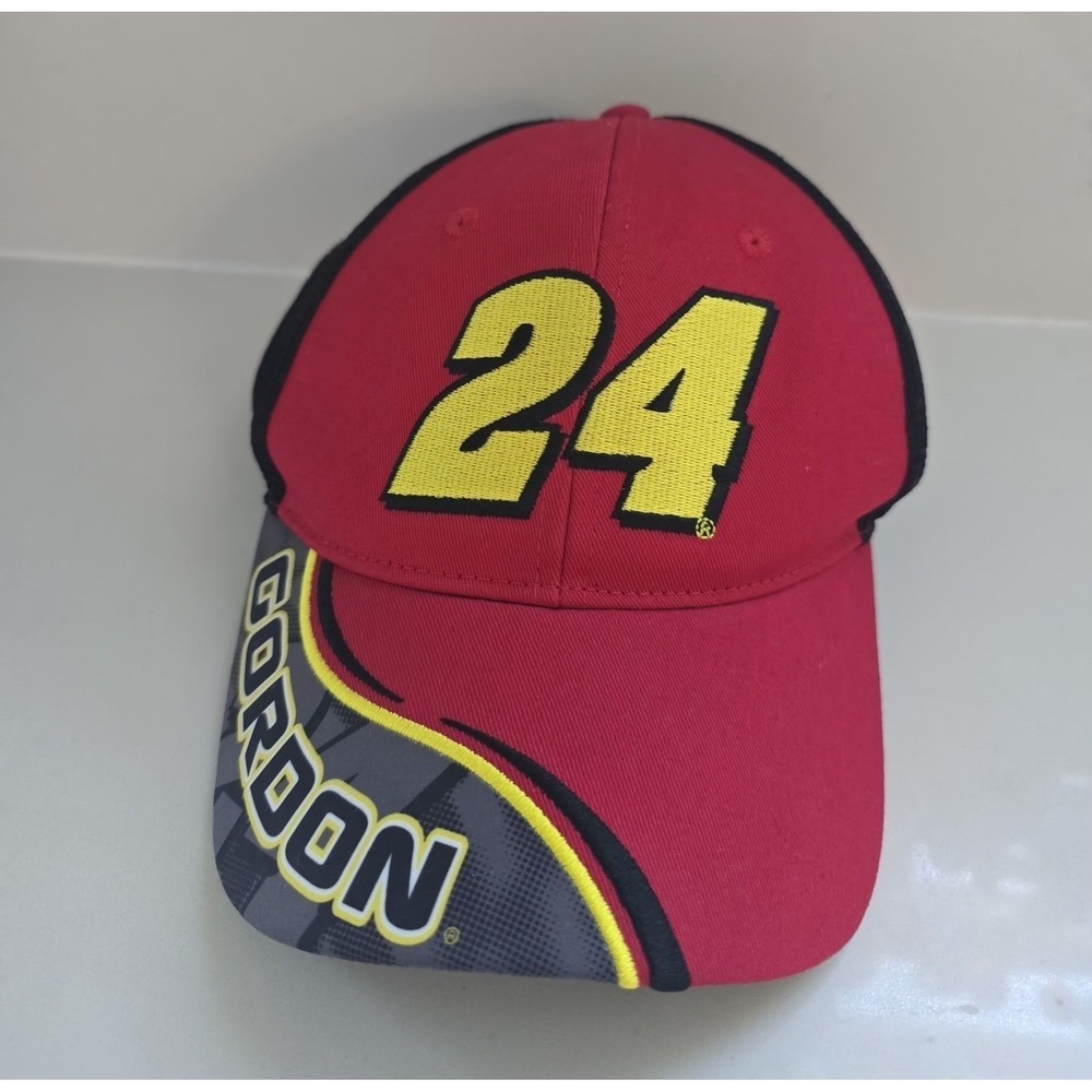Jeff Gordon NASCAR 24 Red Black Baseball Hat Cap New Without Tag